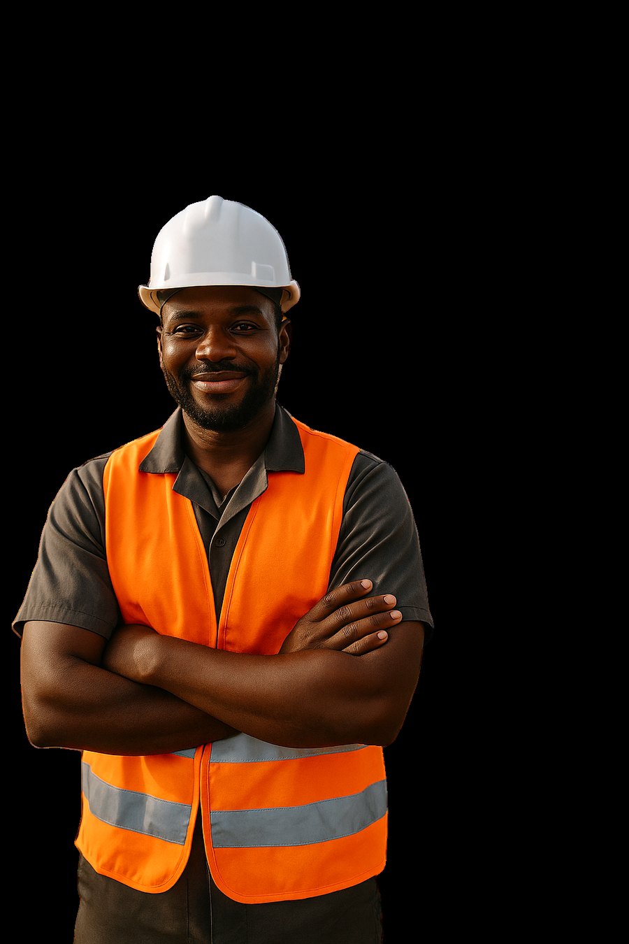 Construction professional wearing safety gear